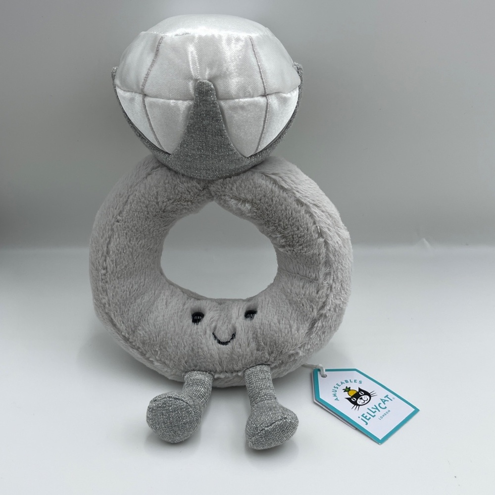 BNWT NEW RARE Jellycat AMUSEABLE DIAMOND RING hard to find